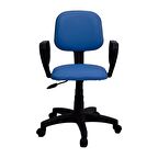 Türksit Eko Kollu Çalışma Koltuğu Kumaş P.Mavi