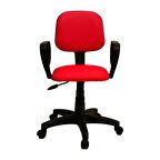 Türksit Eko Kollu Çalışma Koltuğu Kumaş Kirmizi