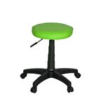 Türksit Amortisörlü Tabure Deri Plastik Ayak F.Yeşil