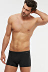 Davide Pamuklu Basic Erkek Boxer Siyah