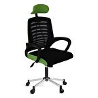 Türksit Karizma File Müdür Koltuğu Metalik Gri Boyalı Ayak Siyah-F.Yeşil