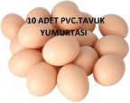 10 Adet Sahte Tavuk Yumurtası ' Tavuk Yapay Yumurta ( Sarı -Beyaz)