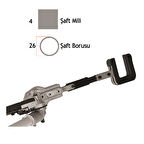 Baco 26mmxKare Motorlu Tırpan Kancalı Badem Zeytin Sarsıcı Hasat Aparatı