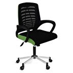 Türksit Karizma File Çalişma Koltuğu Metalik Gri Boyalı Ayak Siyah- F.Yeşil