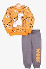 Breeze Erkek Çocuk Eşofman Takım Baskı Desenli 1-4 Yaş, Hardal Sarı