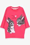 Breeze Kız Çocuk Tunik Tavşan Desenli 1.5-5 Yaş, Pembe