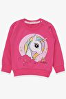 Breeze Kız Çocuk Sweatshirt Baskılı Unicorn 1.5-5 Yaş, Pembe