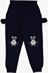 Breeze Kız Çocuk Eşofman Altı Tavşancık Nakışlı 1-4 Yaş, Lacivert