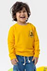 Breeze Erkek Bebek Sweatshirt Kaykaycı Baskılı 9 Ay-3 Yaş, Sarı