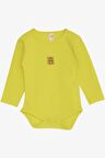 Breeze Erkek Bebek Çıtçıtlı Zıbın Body Aslancık Baskılı 9 Ay-3 Yaş, Neon Sarı