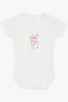 BREEZE Kız Bebek Çıtçıtlı Zıbın Body Küçük Tavşancık Baskılı 9 Ay-3 Yaş, Ekru