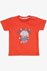 BREEZE GİRLS & BOYS Erkek Çocuk Tişört Pop Corn Baskılı 2-6 Yaş, Mercan