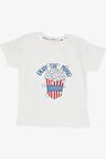 BREEZE GİRLS & BOYS Erkek Çocuk Tişört Pop Corn Baskılı 2-6 Yaş, Ekru