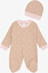 Breeze Kız Bebek Patikli Tulum Renkli Yıldız Desenli 0-3 Ay-6 Ay, Açık Kahverengi