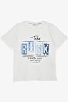 Breeze Erkek Çocuk Tişört Yazı Baskılı 9-16 Yaş, Ekru