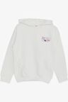 BREEZE Kız Çocuk Sweatshirt Kanguru Cepli Yazı Baskılı Güpürlü 3-8 Yaş, Ekru