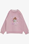 BREEZE Kız Çocuk Sweatshirt Havalı Kız Baskılı 1.5-5 Yaş, Gülkurusu