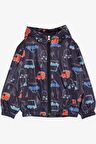 Breeze Erkek Çocuk Yağmurluk Trafik Temalı Taşıt Desenli 1-6 Yaş, Lacivert