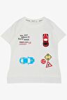 BREEZE Erkek Çocuk Tişört Slogan Temalı Araba Baskılı 2-6 Yaş, Ekru