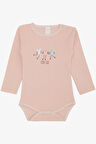 Breeze Kız Bebek Çıtçıtlı Zıbın Body Havalı Kedicikler Baskılı 9 Ay-3 Yaş, Pudra