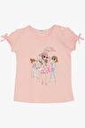 Breeze Kız Çocuk Tişört Parti Zamanı Mutlu Kızlar Baskılı 2-6 Yaş, Pembe