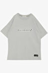 Breeze Erkek Çocuk Tişört Yazı Baskılı Armalı 9-14 Yaş, Açık Gri