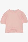 Breeze Kız Çocuk Crop Tişört Göbek Dekolte Detaylı 8-14 Yaş, Pembe
