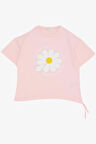 Breeze Kız Çocuk Tişört Papatya Baskılı 7-12 Yaş, Pembe