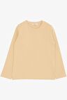BREEZE Erkek Çocuk Uzun Kollu Tişört Basic 4-8 Yaş, Krem