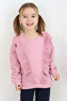 Breeze Kız Çocuk Sweatshirt Güpürlü 1.5-5 Yaş, Gülkurusu