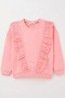 Breeze Kız Çocuk Sweatshirt Güpürlü 1.5-5 Yaş, Pembe