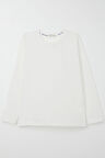Breeze Erkek Çocuk Uzun Kollu Tişört Basic 5-14 Yaş, Ekru