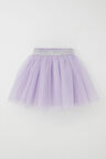 Breeze Kız Çocuk Tütü Etek Simli Beli Latikli 5-10 Yaş, Lila
