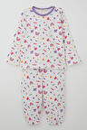 Breeze Kız Çocuk Pijama Takımı Baharın Renkleri 1-3 Yaş, Beyaz