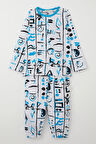 Breeze Erkek Çocuk Pijama Takımı Desenli Paçası Ve Beli Lastikli 1-3 Yaş, Beyaz