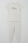 Breeze Kız Çocuk Taytlı Takım Simli Yazı Baskılı 1.5-5 Yaş, Ekru