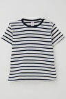 Breeze Erkek Çocuk Tişört Patlı Çizgili 1-4 Yaş, Beyaz