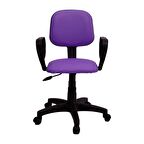 Türksit Eko Kollu Çalışma Koltuğu Deri Lila
