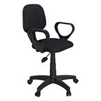 Türksit Eko Kollu Çalışma Koltuğu Deri Siyah