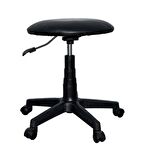 Türksit Amortisörlü Tabure Deri Plastik Siyah