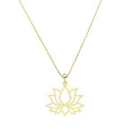 14K Altın Lotus Çiçeği Kolye  4N37026