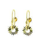 Kalem İşli Sallantılı Altın Arnavut Küpe