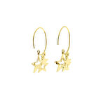 Altın Yıldız Sallantılı Küpe