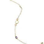 Renkli Taşlı Dorika Altın Bileklik