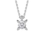 0.25 Karat H-I VS Pırlanta Badem Tırnak Tektaş Kolye 