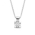 0.10 Karat H-I VS Pırlanta Kare Tırnak Tektaş Kolye