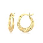 Altın Minik Noktalı Meltem Küpe (Çapı: 1.20cm)