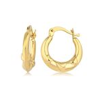 Üç Küçük Kalp Altın Küpe (Çapı: 1.40cm)