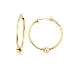 Dorikalı Altın Halka Küpe (Çapı: 2.7cm)