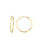 Altın Kalem İşli Halka Küpe (Çapı: 2.20cm) 